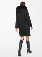 Load image into Gallery viewer, black wool coat
