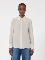 Load image into Gallery viewer, Printed crepe de chine shirt - Camel
