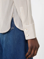 Load image into Gallery viewer, Printed crepe de chine shirt - Camel
