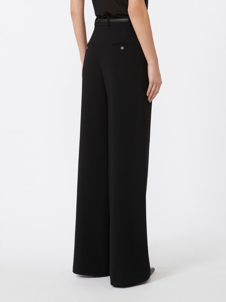 black wide cady trousers