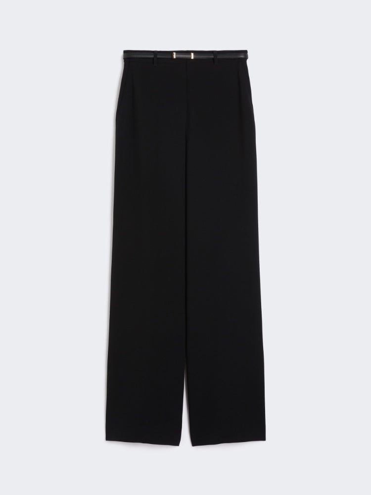 black wide cady trousers