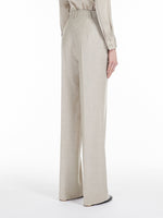 Load image into Gallery viewer, beige wool flannel trousers
