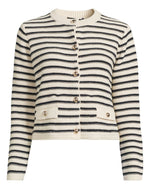 Load image into Gallery viewer, navy irregular Cropped cotton cardigan
