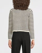 Load image into Gallery viewer, navy irregular Cropped cotton cardigan
