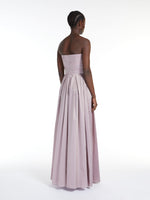 Load image into Gallery viewer, mauve draped bustier dress
