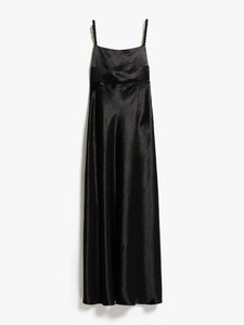 black satin distinctive dress
