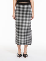Load image into Gallery viewer, black viscose pencil skirt
