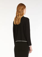 Load image into Gallery viewer, black viscose-knit jacket
