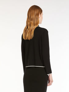 black viscose-knit jacket