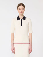 Load image into Gallery viewer, Stretch viscose jumper - White blue
