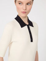 Load image into Gallery viewer, Stretch viscose jumper - White blue

