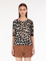 Load image into Gallery viewer, ivory animal-print organza jumper

