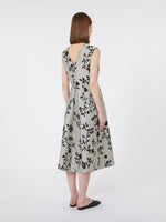 Carregar imagem no visualizador da galeria, ecru cotton-blend jacquard dress
