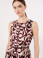 Carregar imagem no visualizador da galeria, bordeuax Printed cotton poplin dress
