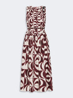 Carregar imagem no visualizador da galeria, bordeuax Printed cotton poplin dress
