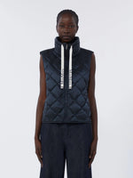 Load image into Gallery viewer, Padded water-repellent nylon canvas gilet - Midnightblue
