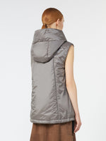 Carregar imagem no visualizador da galeria, dark grey short gilet with hood
