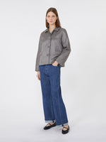 Carregar imagem no visualizador da galeria, dark grey slightly flared jacket
