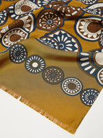 Carregar imagem no visualizador da galeria, mustard printed silk scarf

