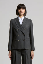 Carregar imagem no visualizador da galeria, eclipse gray Double breasted blazer
