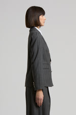 Carregar imagem no visualizador da galeria, eclipse gray Double breasted blazer
