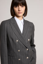 Carregar imagem no visualizador da galeria, eclipse gray Double breasted blazer
