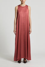 Load image into Gallery viewer, photinia red Long sleeveless dress
