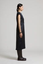 Load image into Gallery viewer, universal blue knitted neck midi dress
