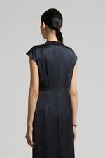 Load image into Gallery viewer, universal blue knitted neck midi dress

