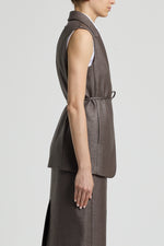 Load image into Gallery viewer, brown bark doublebreasted waistcoat

