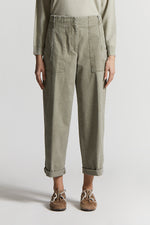 Carregar imagem no visualizador da galeria, Frosted Landscape Green denim pant
