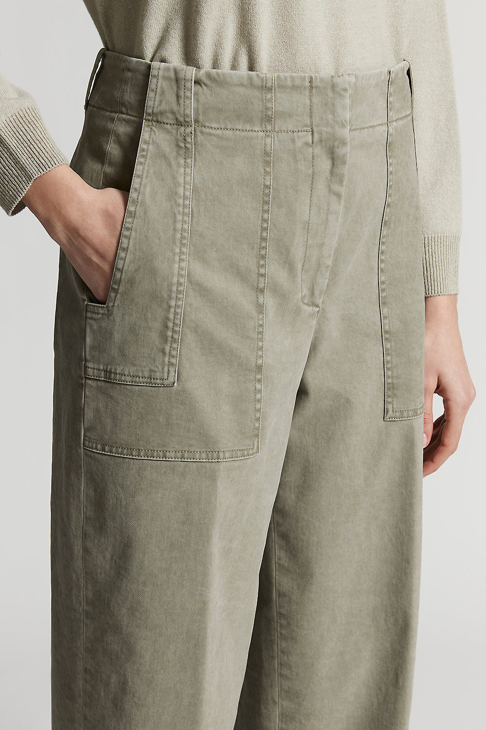 Frosted Landscape Green denim pant
