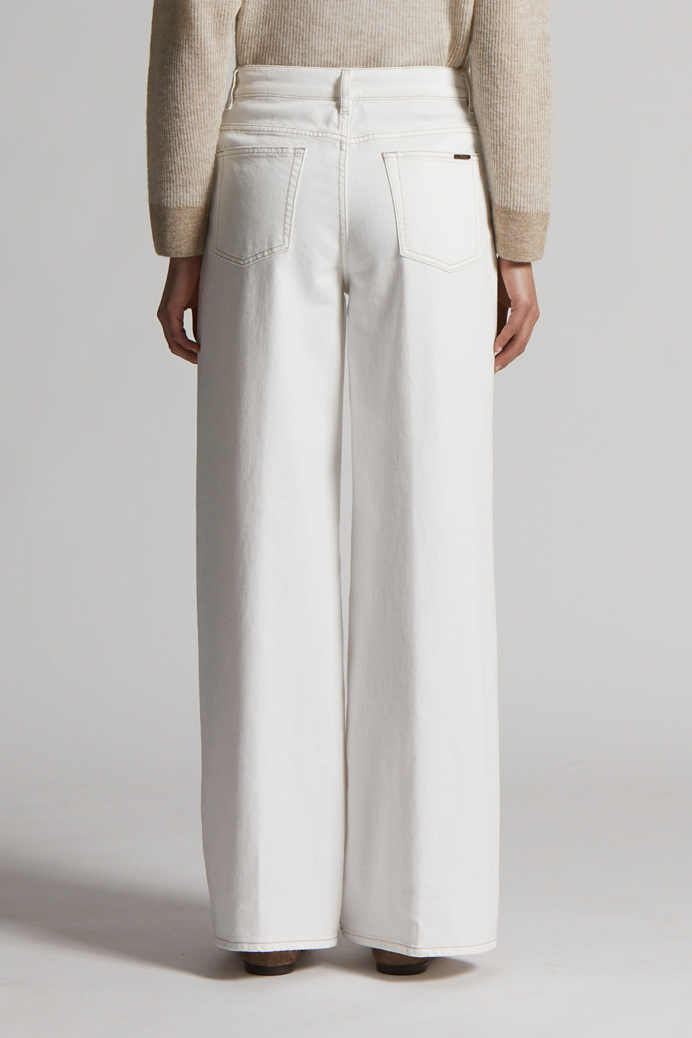 natural white denim pants