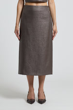 Load image into Gallery viewer, brown bark woman skirt
