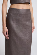 Load image into Gallery viewer, brown bark woman skirt
