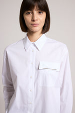 Carregar imagem no visualizador da galeria, flash white Shirt with leaf collar
