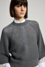 Carregar imagem no visualizador da galeria, eclipse gray knitted sweater
