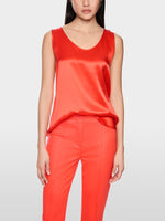 Load image into Gallery viewer, bright tomato Silk Top
