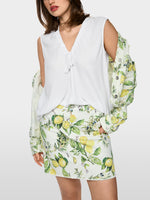 Carregar imagem no visualizador da galeria, white Vibrant top with pleating
