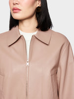Carregar imagem no visualizador da galeria, warm taupe lamb nappa jacket
