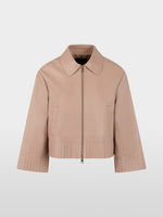 Carregar imagem no visualizador da galeria, warm taupe lamb nappa jacket
