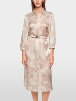 Carregar imagem no visualizador da galeria, peach bege blouse dress with floral print
