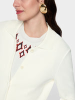 Carregar imagem no visualizador da galeria, off-white fine knit cardigan
