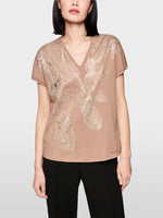 Carregar imagem no visualizador da galeria, warm taupe floral T-Shirt
