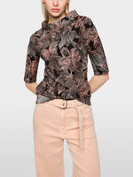 Carregar imagem no visualizador da galeria, Half-sleeved shirt with floral print
