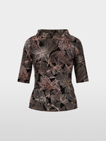 Carregar imagem no visualizador da galeria, Half-sleeved shirt with floral print
