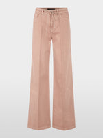 Carregar imagem no visualizador da galeria, warm taupe wide jeans with rhinestone cord
