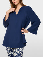 Load image into Gallery viewer, midnight sail tunic-style blouse
