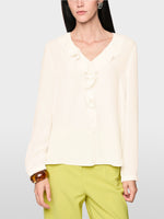 Carregar imagem no visualizador da galeria, bright ecru Blouse with flounces
