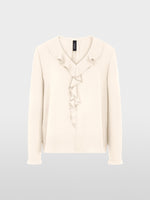 Carregar imagem no visualizador da galeria, bright ecru Blouse with flounces
